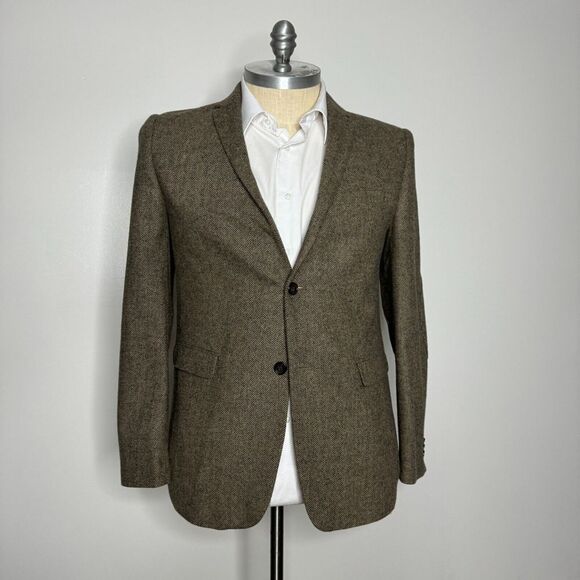 Ben Sherman Sport Coat Mens Wool Check XL 44R Suits Blazers